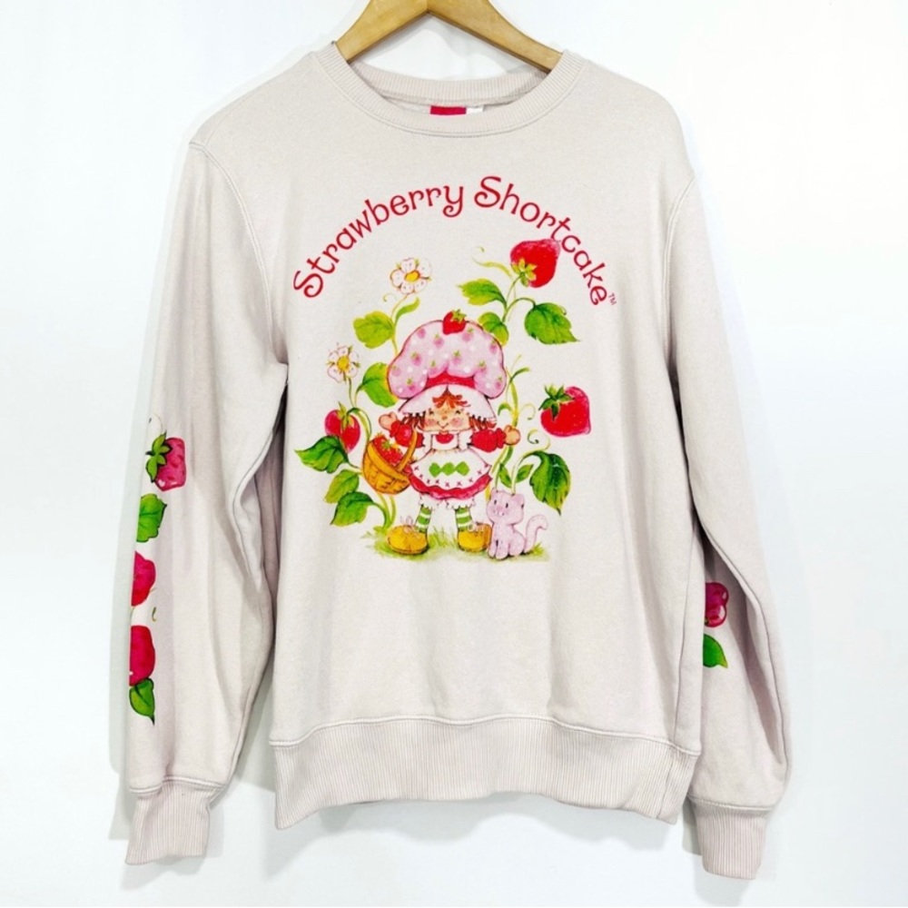 Strawberry Shortcake Pullover Graphic Crewneck Sweatshirt M
